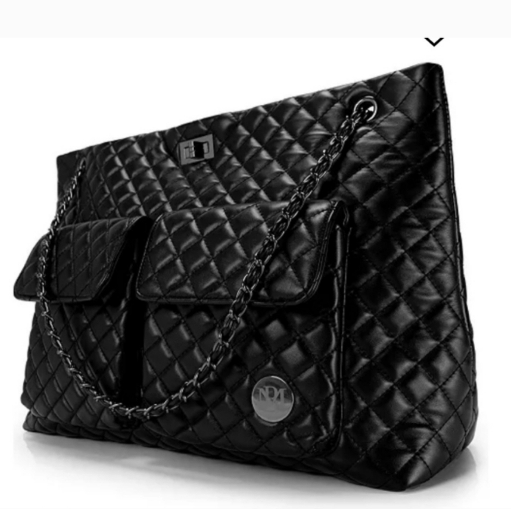 Badgley Mischka Diane Vegan Leather Quilted Weekender Large Bag